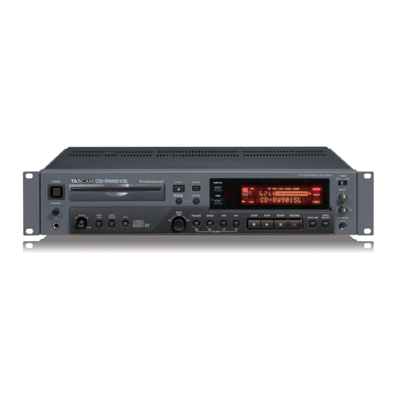 Tascam CD-RW901SL Benutzerhandbuch