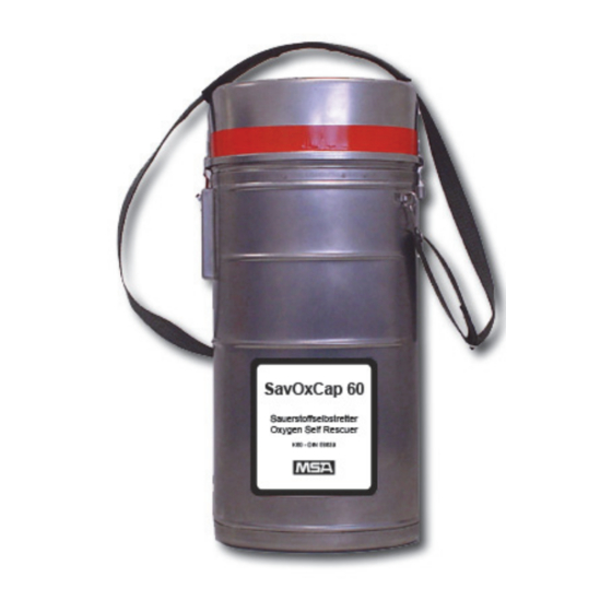 MSA SavOxCap 60 Gebrauchsanleitung