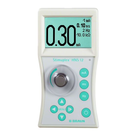Braun Stimuplex HNS 12 Gebrauchsanweisung