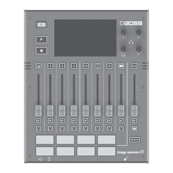 Boss Gigcaster8 GCS-8 Kurzanleitung