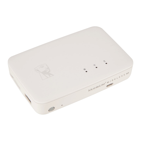 Kingston MobileLite Wireless G3 MLWG3 Bedienungsanleitung