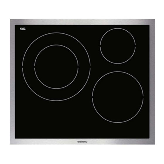 Gaggenau VI 461 Gebrauchsanleitung