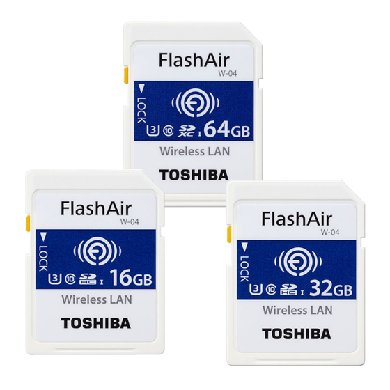 Toshiba FlashAir W-04 Bedienungsanleitung