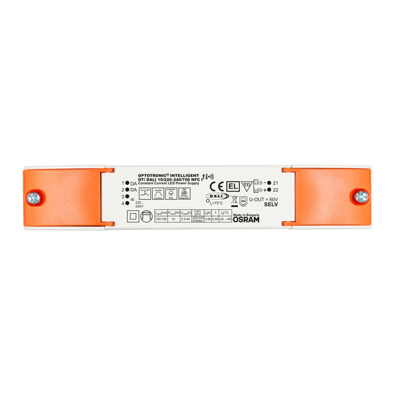 OSRAM OPTOTRONIC OTi DALI 10/220-240/700 NFC Bedienungsanleitung