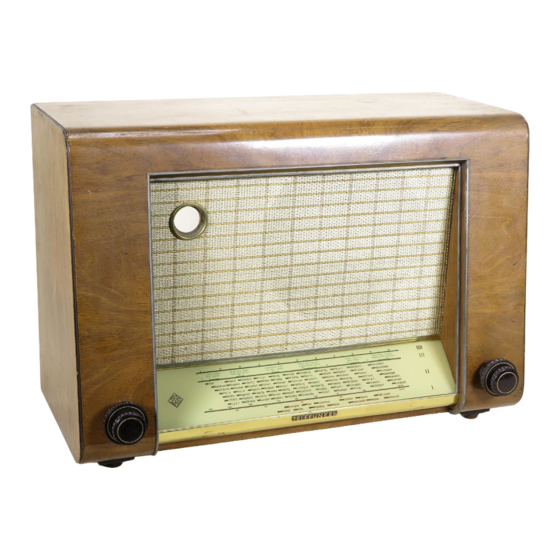 Telefunken Opus 49 Bedienungsanleitung
