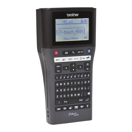 Brother P-Touch H500 Installationsanleitung