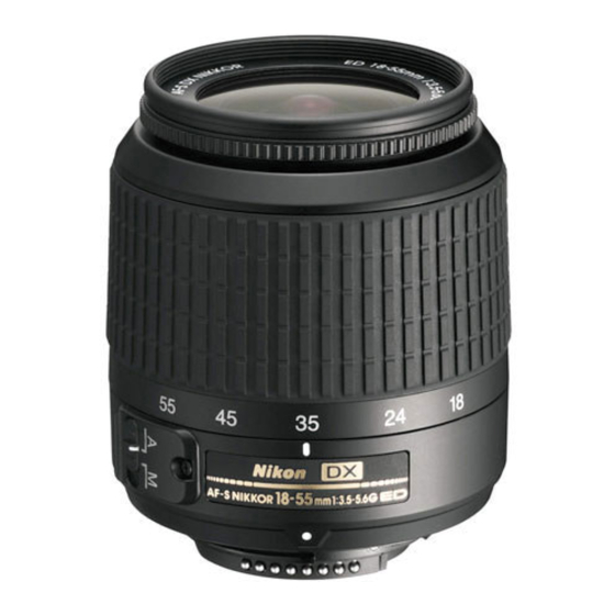 Nikon AF-S DX Zoom-Nikkor 18-55mm f/3.5-5.6G ED Bedienungsanleitung