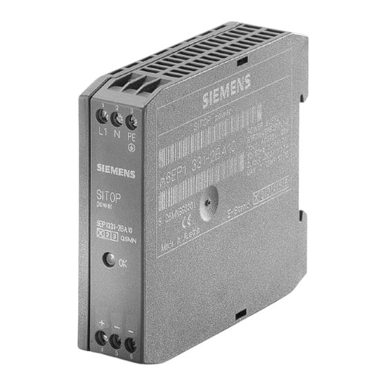 Siemens 6EP1331-2BA10 Betriebsanleitung