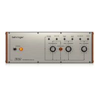 Behringer SPRING REVERBERATION 646 Schnellstartanleitung