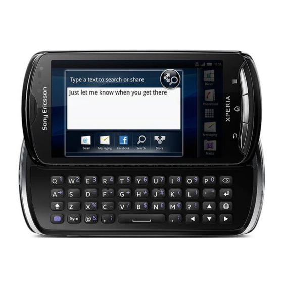 Sony Ericsson Xperia pro Bedienungsanleitung