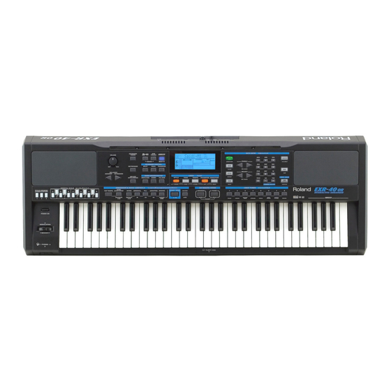Roland EXR-40 OR Schnellstart