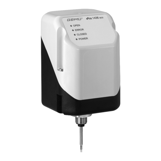 Gemü cPos 1436 eco Original Kurzanleitung