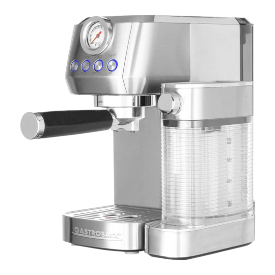 Gastroback DESIGN ESPRESSO PICCOLO PRO M Bedienungsanleitung
