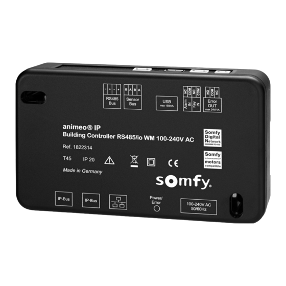 SOMFY RS485/io WM Gebrauchsanweisung