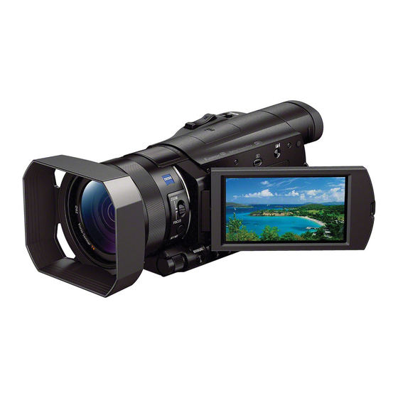 Sony FDR-AX100 Bedienungsanleitung