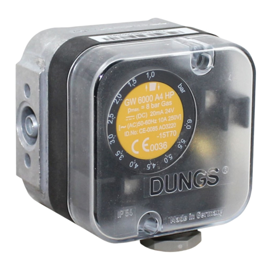 Dungs GW A4 HP Serie Betriebs- Und Montageanleitung