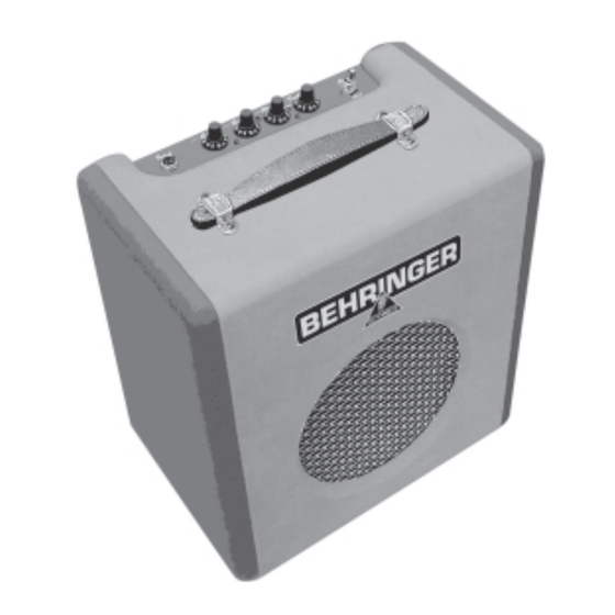 Behringer Thunderbird bx108 Bedienungsanleitung