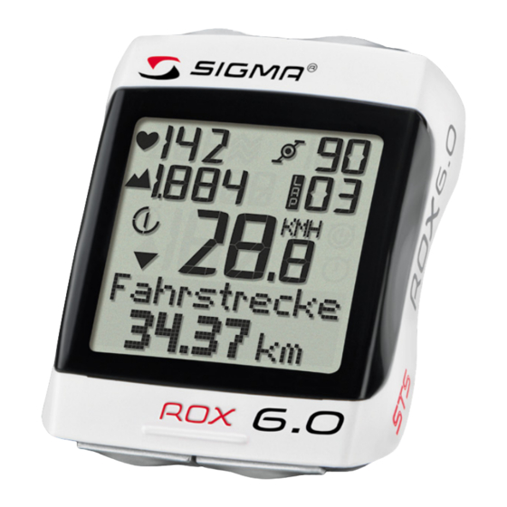 Sigma ROX 6.0 Montageanleitung