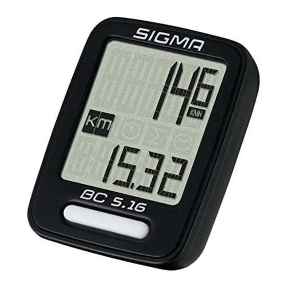 Sigma Electronics BC 5.16 Bedienungsanleitung