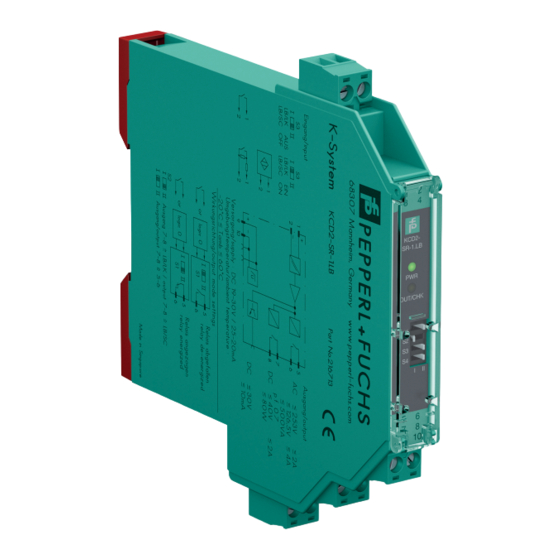Pepperl+Fuchs KCD2-SR-1.LB Besitzeranweisungen