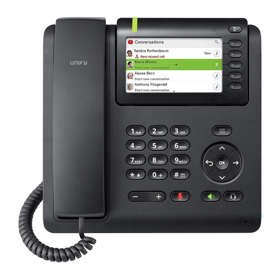 Unify OpenScape CP600 Kurzanleitung