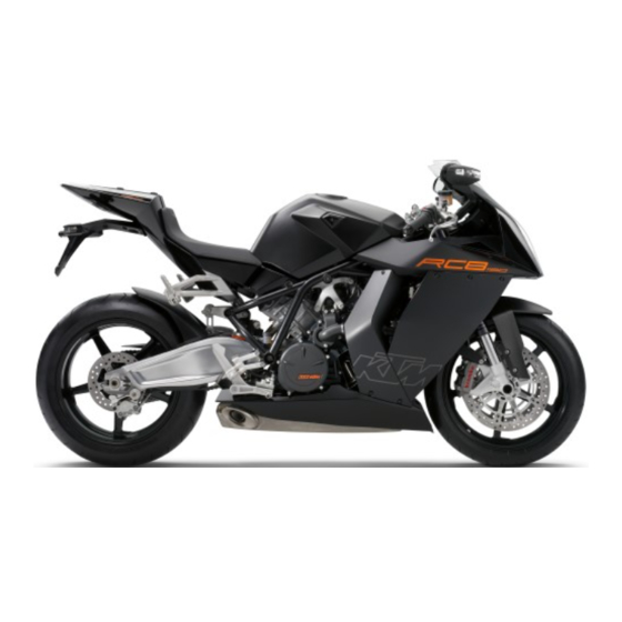 KTM 1190 RC8 RRS Bedienungsanleitung