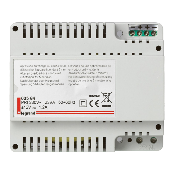 LEGRAND 035 64 Bedienungsanleitung