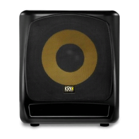 KRK Systems 8S Bedienungsanleitung