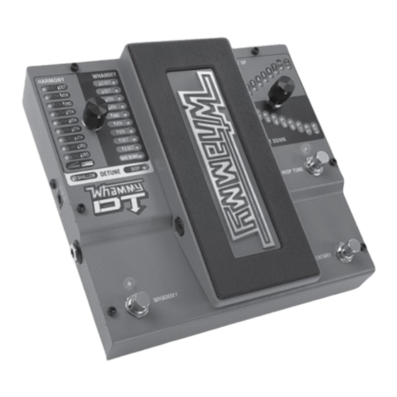 DigiTech Whammy DT Pedals Bedienungshandbuch