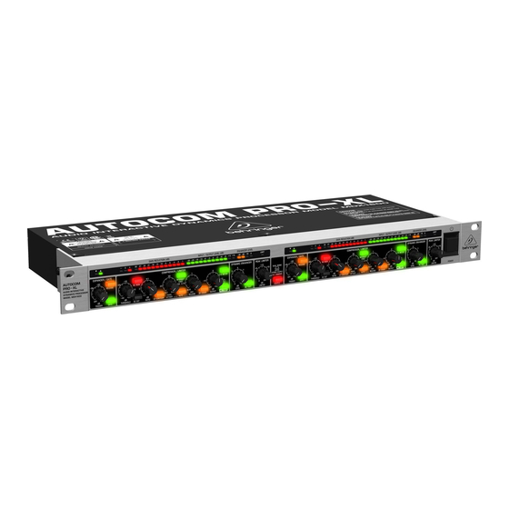 Behringer Autocom Pro-Xl MDX1600 Bedienungsanleitung