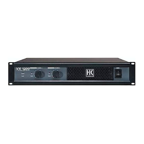 HK Audio VX Power Amps Gebrauchsanweisung