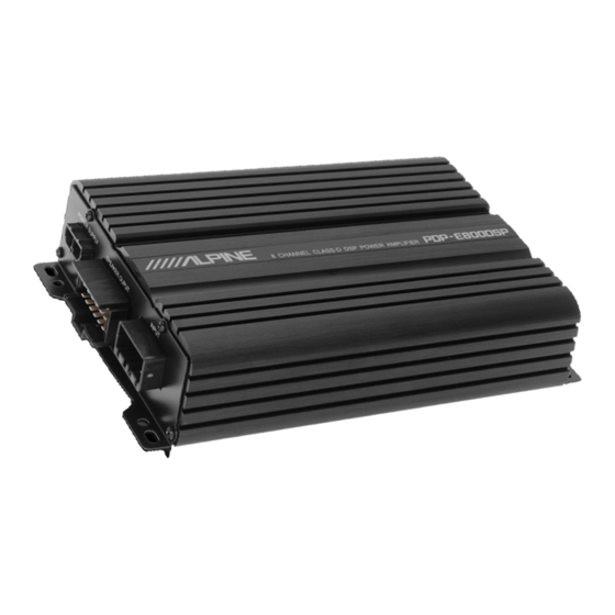 Alpine PDP-E800DSP Kurzanleitung