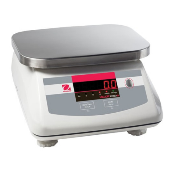 OHAUS Valor 2000 Serie Bedienungsanleitung