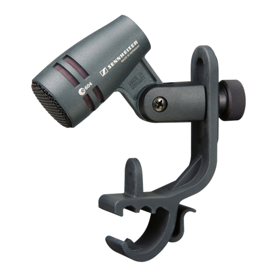 Sennheiser e604 Bedienungsanleitung