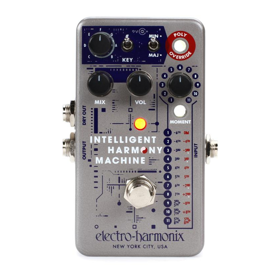 Electro-Harmonix Intelligent Harmony Machine Kurzanleitung