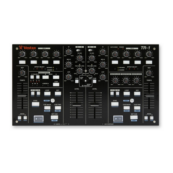 Vestax TR-1 Bedienungsanleitung