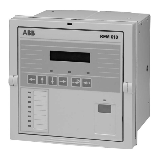 ABB REM 610 Bedienhandbuch