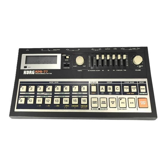 Korg KPR-77 Bedienungsanleitung