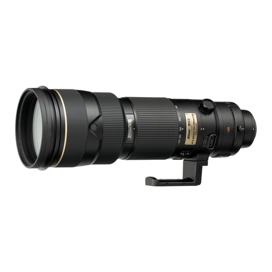 Nikon AF-S NIKKOR 200-400mm f/4G ED VR II Benutzerhandbuch