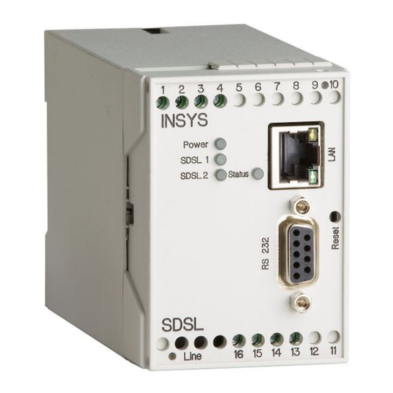 INSYS SDSL 1.0 Benutzerhandbuch