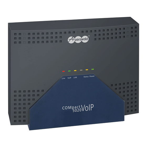 Auerswald COMpact 5010 VoIP Installations- Und Inbetriebnahmeanleitung