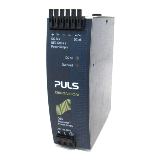PULS DIMENSION DeviceNet-Serie Bedienungsanleitung