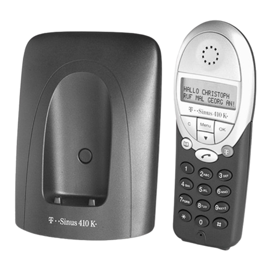 Telekom T-Sinus 410 Komfort Bedienungsanleitung