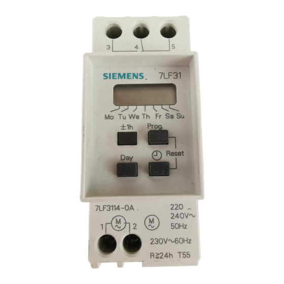 Siemens 7LF3114-0A Bedienungsanleitung