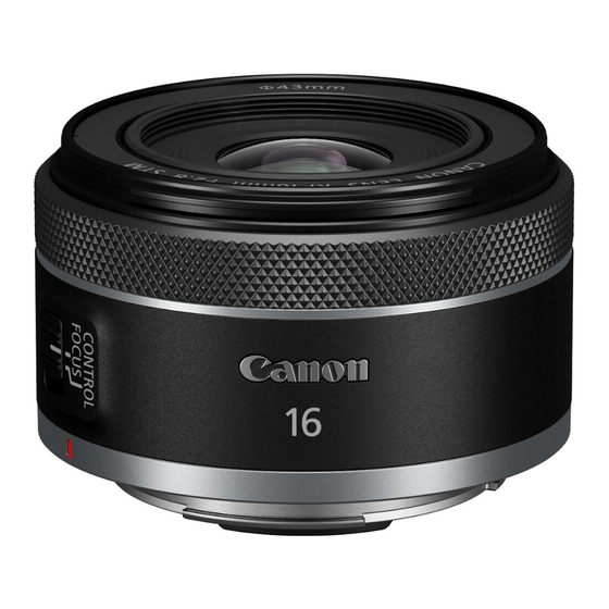 Canon RF 16mm F2.8 STM Bedienungsanleitung
