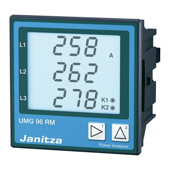 janitza MRG 96RM-E Flex RCM Ergänzende Beschreibung