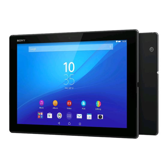 Sony Xperia Z4 Tablet Handbücher