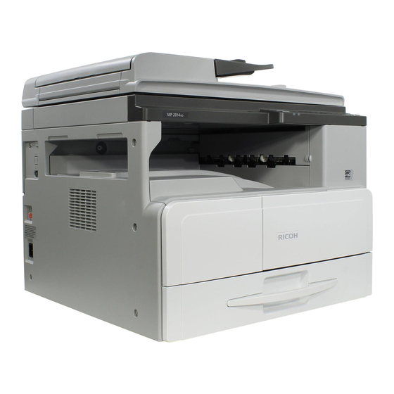 Ricoh MP 2014 Series Handbuch