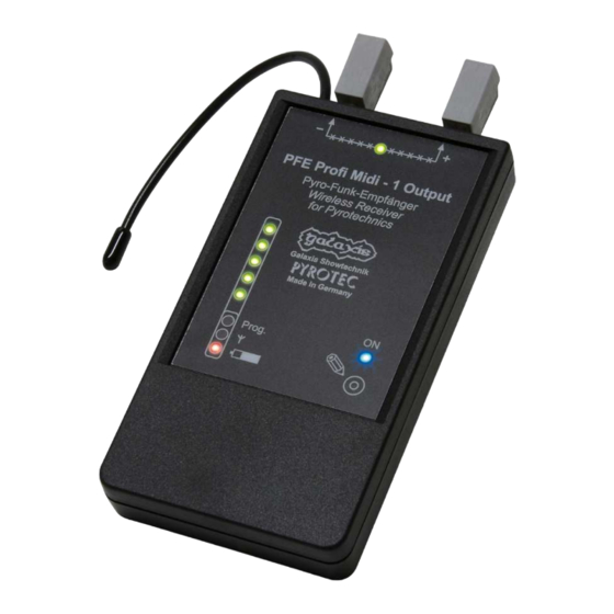 GALAXIS SHOWTECHNIK PYROTEC PFE Profi Midi 1 Output Betriebsanleitung