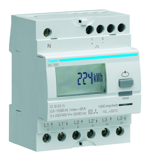 hager EC350 Bedienungsanleitung